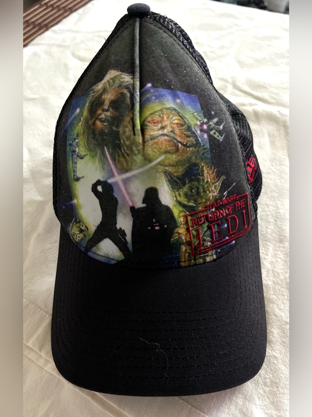 Star Wars Black Trucker Cap with Colorful Return of the Jedi Artwork